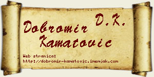 Dobromir Kamatović vizit kartica